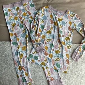 Little sleepies mauve fall leaves pjs
